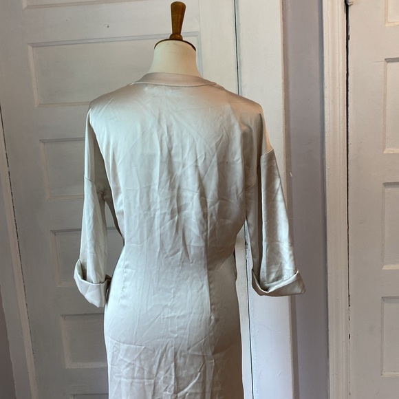 NWT Zara Limited Edition Satin Effect Wrap Dress, Size S - Picture 9 of 17